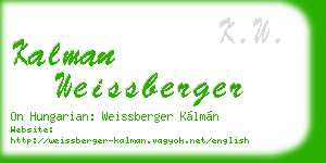 kalman weissberger business card